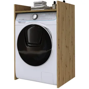 3E 3xE living.com Armoire de salle de bain pour machine à laver, sur pied durable avec étagère - ARTISAN OAK, 64 cm x 97,5 cm x 50 cm pas cher