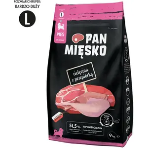 Pan Mi sko Large Puppy veau, caille pour chien - 9 kg pas cher