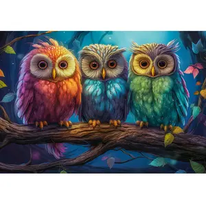 Puzzle 1000 pièces - Castorland - Trois petits hiboux - Animaux - Intérieur - Mixte