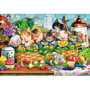Puzzle 1000 pièces Castorland - Chatons qui font la sieste pas cher
