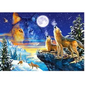 Howling Wolves, Puzzle 1000 pièces - Castorland Puzzle - C-103317-2 pas cher