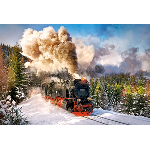 Train à vapeur, puzzle 1000 pièces - Castorland Puzzle - C-103409-2 pas cher