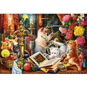 Puzzle 1000 pièces Castorland - Chatons sorciers pas cher