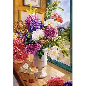 Nature morte aux hortensias, Puzzle 1000 couleurs - Castorland Puzzle - 4438104444 pas cher