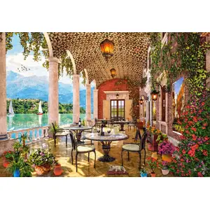 Puzzle 1500 pièces - CASTORLAND - Terrasse au bord du lac - Paysage et nature - Adulte
