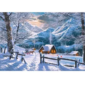 Castorland puzzle Matin enneigé 68 cm carton 1500 pièces pas cher