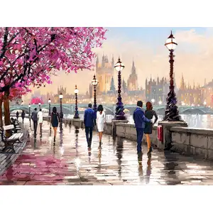 Castorland Jigsaw Le Along the River de Along the River des pièces 2000 pas cher