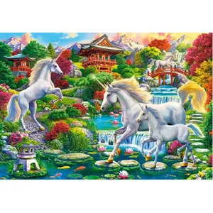Puzzle 300 pièces - Castorland - Jardin des licornes - Fantastique - Enfant - Blanc pas cher