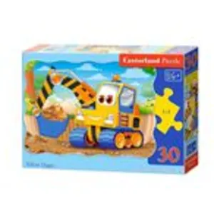Castorland Puzzle 30 pièces : Excavatrice jaune pas cher