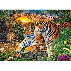 Castorland Puzzle 180 pièces : Famille de Tigres