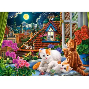 Castorland Puzzle 180 pièces : Chatons sur le toit