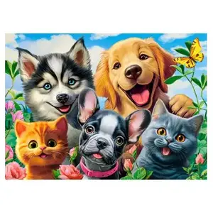 Castorland Puzzle 70 pièces : Selfie d'animaux de compagnie pas cher