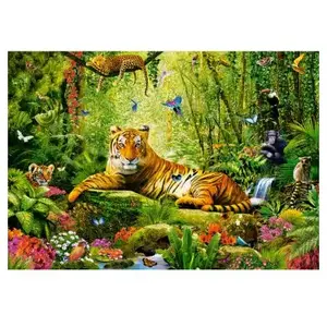 Puzzle 500 pièces - CASTORLAND - Sa Majesté le Tigre - Animaux - Enfant - Intérieur pas cher