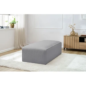 Pouf pour canapé modulable MEGEVE tissu bouclette gris clair   BOBOCHIC pas cher