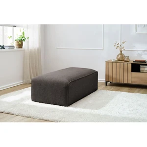 Pouf pour canapé modulable MEGEVE tissu velours côtelé marron   BOBOCHIC pas cher