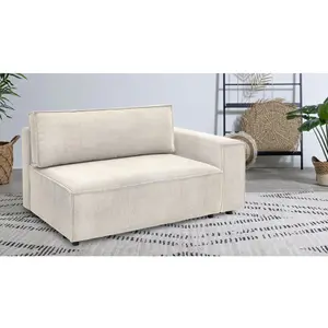 Chauffeuse 2 places avec accoudoir pour canapé modulable NIHAD tissu velours côtelé Bobochic