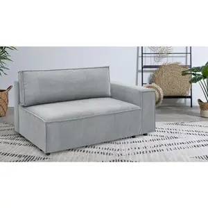 Chauffeuse 2 places avec accoudoir pour canapé modulable NIHAD tissu velours côtelé Bobochic pas cher