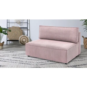 Bobochic chauffeuse 2 places sans accoudoir pour canapé modulable nihad tissu velours côtelé violet