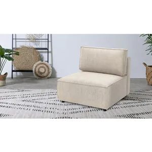 Chauffeuse 1 place pour canapé modulable NIHAD tissu velours côtelé Bobochic