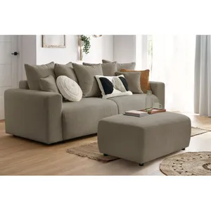 Accueil Séjour Pouf Bobochic Pouf envy tissu bouclette doux Marron pas cher
