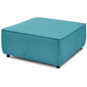 Pouf pour canapé modulable NIHAD tissu velours côtelé bleu clair BOBOCHIC pas cher