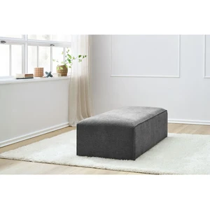 Pouf pour canapé modulable MEGEVE tissu texturé gris foncé   BOBOCHIC