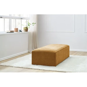Pouf pour canapé modulable MEGEVE tissu texturé Jaune BOBOCHIC TU pas cher