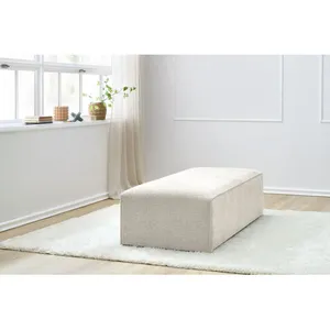 Pouf pour canapé modulable MEGEVE tissu texturé beige BOBOCHIC pas cher