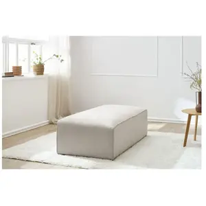 Pouf pour canapé modulable MEGEVE tissu chiné Beige BOBOCHIC TU pas cher