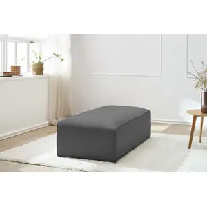 Pouf pour canapé modulable MEGEVE tissu chiné Gris foncé BOBOCHIC TU pas cher