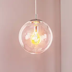 ALDEX Suspension 562, verre clair, calotte/rosace chromée pas cher