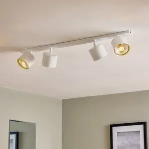 ALDEX Plafonnier avec spots Bot, blanc, quatre lampesVendu parluminaire