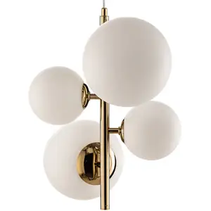 ALDEX Suspension Bloom à 4 lampes, dorée pas cher
