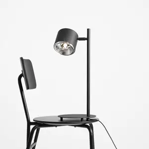 ALDEX Lampe à poser Bot noire, tête de lampe mobile pas cher