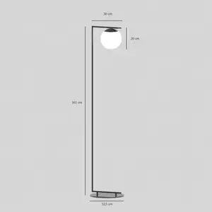 ALDEX Lampe sur pied Zac, opale/bordeaux, à 1 lampe pas cher