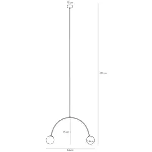 ALDEX Suspension Una 2, métal, verre, à 2 lampes, rouge corail pas cher