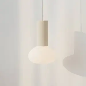 ALDEX Suspension Flo, grise, à 1 lampe, verre pas cher