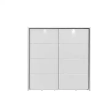 Armoire 2 portes coulissantes ELINA coloris blanc brillantVendu parconforama