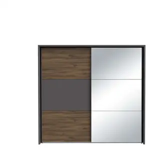 Armoire 2 portes coulissantes PEMBURY coloris chêne/anthraciteVendu parconforama