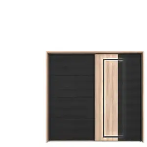 Armoire 2 portes CROWN coloris chêne noir et chêne comanoVendu parconforama