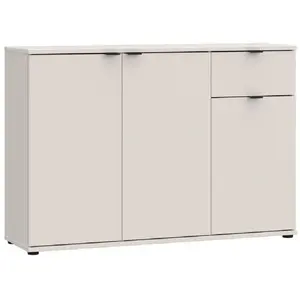 Commode - GANYMEDE - 3 portes - 1 tiroir - Sable - 1198 x 341 x 823 cm