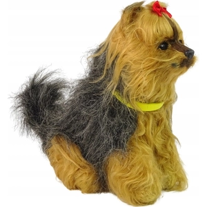 Peluche Chien interactif Yorkshire Terrier aboie avec queue qui bouge pas cher