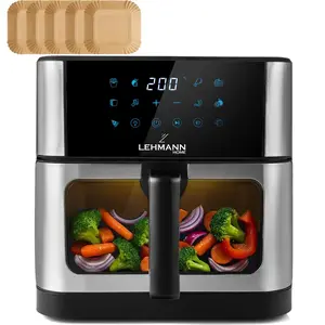 LEHMANN Friteuse à air chaud, Airfryer 1800 W, capacité 10L, 80°-200°, 12 programmes, avec fenêtre - Cuire et frire sans graisse pas cher