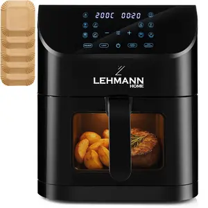 LEHMANN Friteuse à air chaud, Airfryer 1800 W, capacité 8L, max 200°C,... pas cher