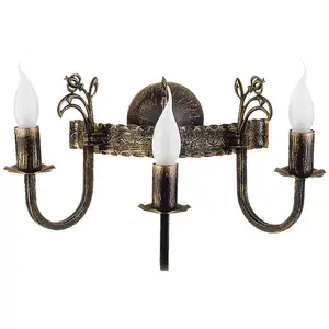 Jupiter Applique murale Castle foncée patinée à 3 lampes pas cher