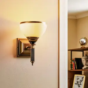 Comparateur de prix : Jupiter Applique Petro, antique avec abat-jour de verre