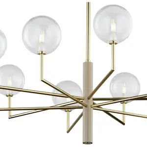 Jupiter Lustre Feme, doré, verre, 10 lampes, G9Vendu parluminaire
