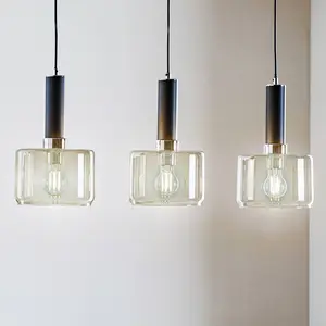 Jupiter Suspension Viva, fumée/noire/chromée, à 3 lampes pas cher