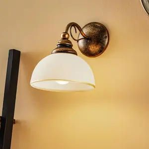Jupiter Applique Casale avec abat-jour en verre pas cher