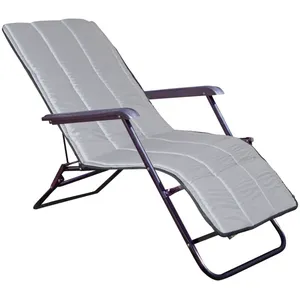 Coussin matelassé pour transat en mousse 165x50 cm, gris foncé